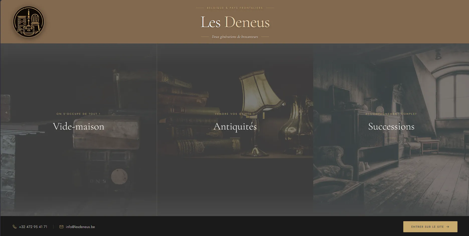 Site Les Deneus, vide maison, antiquités et successions en Wallonie